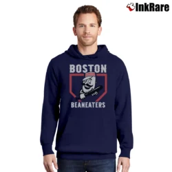 Men’s Boston Beaneaters Retro Mascot Baseball Logo Pullover Hoodie in navy | Cozy, Durable, Modern Fit