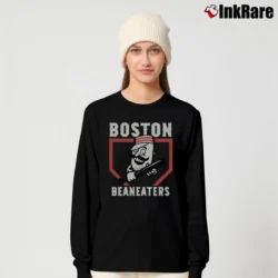 Women’s Boston Beaneaters Retro Mascot Baseball Logo Long-Sleeve Top in black | Sleek, Versatile, All-Season