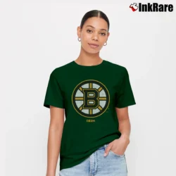 Women’s Boston Bruins Bigger Logo Signature T-Shirt in forest green | Soft, Flattering Fit