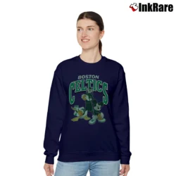 Women’s Boston Celtics Mickey Mouse Basketball Squad Relaxed Sweatshirt in navy | Soft, Laid-Back Vibe