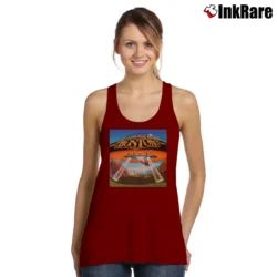 Women’s Boston Dont Look Back Album Tank Top in maroon | Lightweight, Movement-Friendly