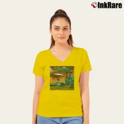 Women’s Boston Greatest Hit V-Neck Tee in yellow | Chic Neckline, Soft Texture