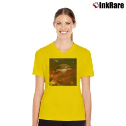 Women’s Boston Life Love Hope V-Neck Tee in yellow | Chic Neckline, Soft Texture