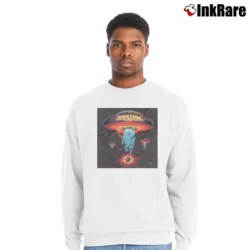 Men’s Boston Peace Of Mind Album Crewneck Sweatshirt in white | Cozy Fabric, Clean Style