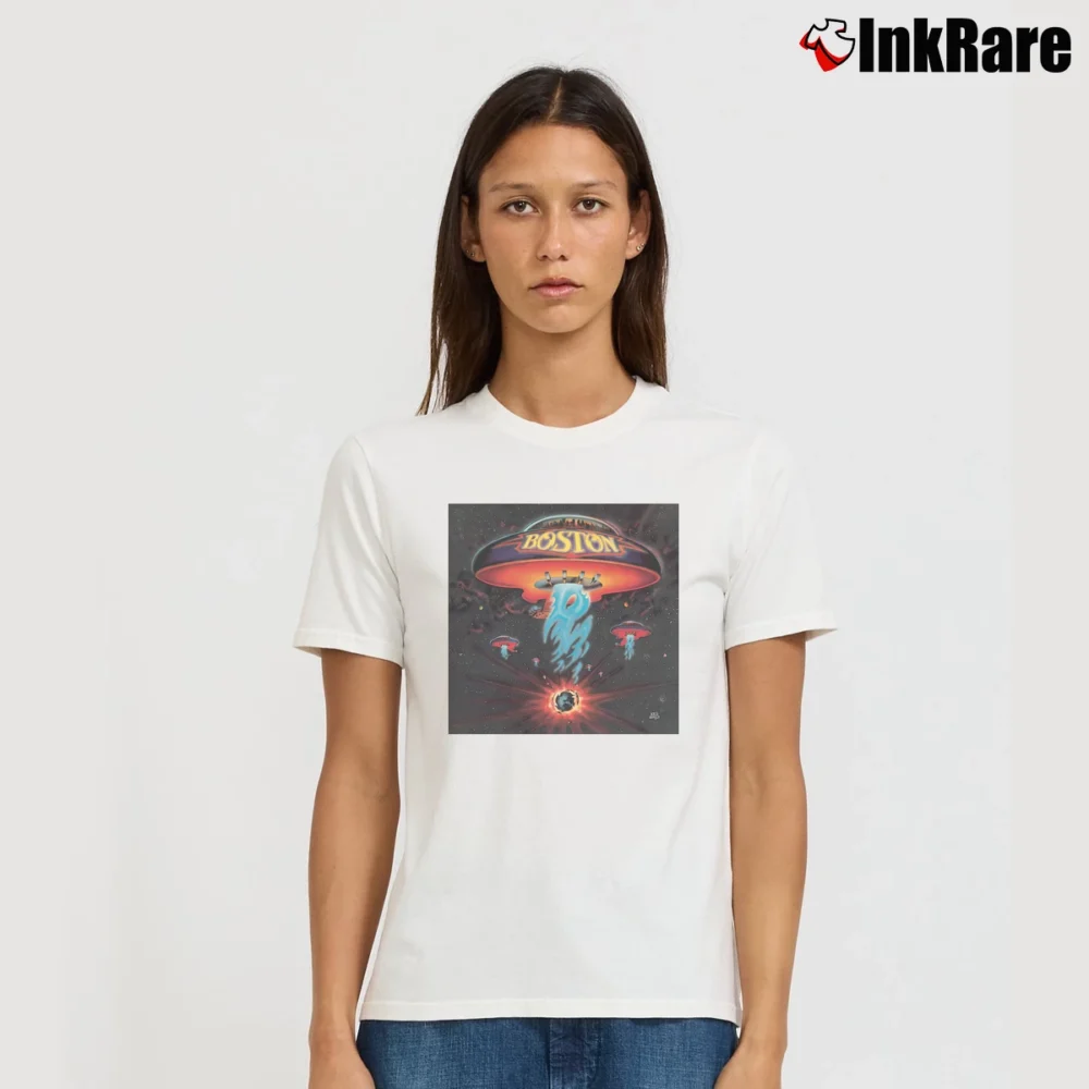 Women’s Boston Peace Of Mind Album Signature T-Shirt in white | Soft, Flattering Fit