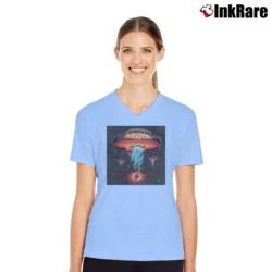 Women’s Boston Peace Of Mind Album V-Neck Tee in light blue | Chic Neckline, Soft Texture