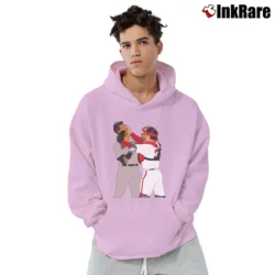 Men’s Boston Red Sox Jason Varitek Alex Rodriguez Brawl Pullover Hoodie in light pink | Cozy, Durable, Modern Fit