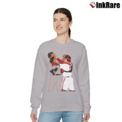 Women’s Boston Red Sox Jason Varitek Alex Rodriguez Brawl Relaxed Sweatshirt in sport grey | Soft, Laid-Back Vibe