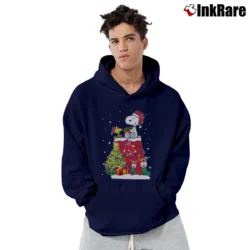 Men’s Boston Red Sox Snoopy Woodstock Christmas Pullover Hoodie in navy | Cozy, Durable, Modern Fit