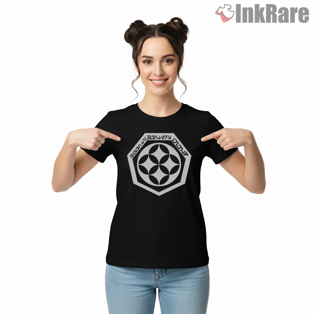 Bounty Hunters Guild Symbol Emblem Short Sleeve Black Bounty Hunters Guild Symbol Emblem Shirt on black short sleeve shirt for women graphic tee
