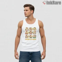 Bowser Jr Mood Panel Cartoon Expression Fun Shirt on white tank top for men graphic tee