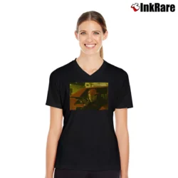 Women’s Boyz N The Hood Illustration V-Neck Tee in black | Chic Neckline, Soft Texture