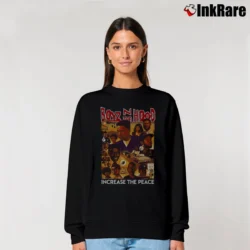 Women’s Boyz N The Hood Increase The Peace Relaxed Sweatshirt in black | Soft, Laid-Back Vibe