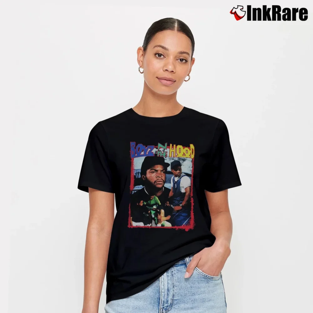 Women’s Boyz N The Hood Urban Culture Graphic Signature T-Shirt in black | Soft, Flattering Fit