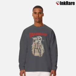 Men’s Braindead Statement Typography Long-Sleeve Shirt in charcoal | Sleek, Lightweight, Year-Round Wear