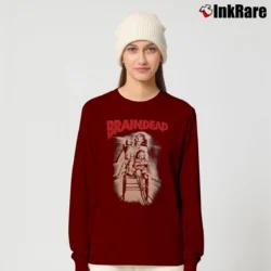 Women’s Braindead Statement Typography Long-Sleeve Top in maroon | Sleek, Versatile, All-Season