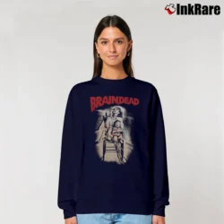 Women’s Braindead Statement Typography Relaxed Sweatshirt in navy | Soft, Laid-Back Vibe