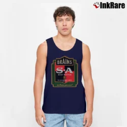 Men’s Brains Beer Sa Best Bitter Cardiff Tank Top in navy | Breathable, Active-Friendly Design