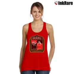 Women’s Brains Beer Sa Best Bitter Cardiff Tank Top in red | Lightweight, Movement-Friendly