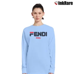 Women’s Brand Inspired Fashion Mickey Mouse Long-Sleeve Top in light blue | Sleek, Versatile, All-Season