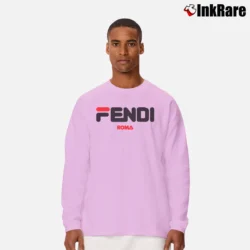 Men’s Brand Inspired Fashion Mickey Mouse Long-Sleeve Shirt in light pink | Sleek, Lightweight, Year-Round Wear
