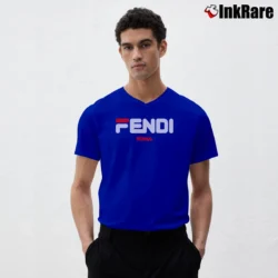 Men’s Brand Inspired Fashion Mickey Mouse V-Neck Tee in royal blue | Sharp, Breathable, Everyday Staple