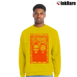 Men’s Brand New Reapers Band Graphic Crewneck Sweatshirt in yellow | Cozy Fabric, Clean Style