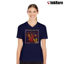 Women’s Brand Nubian One For All V-Neck Tee in navy | Chic Neckline, Soft Texture