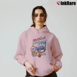 Women’s Brandy Melville West Coast Graphic Cozy Hoodie in light pink | Warm, Structured, Stylish