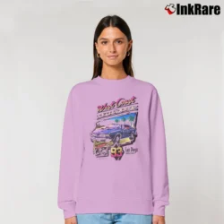 Women’s Brandy Melville West Coast Graphic Relaxed Sweatshirt in light pink | Soft, Laid-Back Vibe