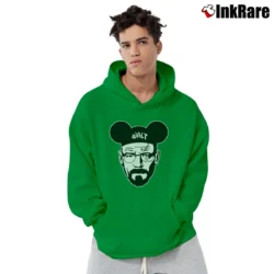 Men’s Breaking Bad Walt Disney Cartoon Graphic Pullover Hoodie in irish green | Cozy, Durable, Modern Fit