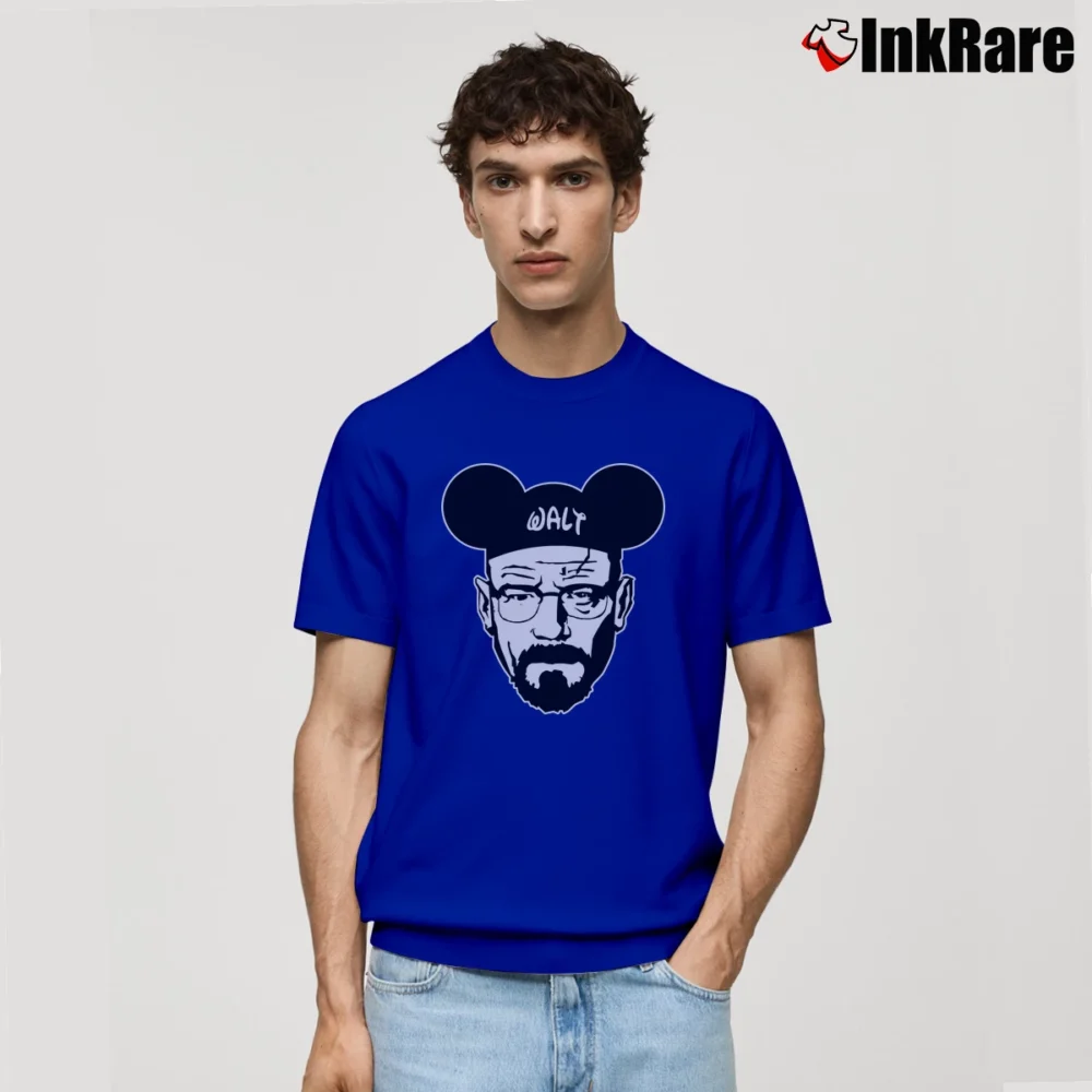 Men’s Breaking Bad Walt Disney Cartoon Graphic Classic T-Shirt in royal blue | Soft, Breathable Everyday Wear