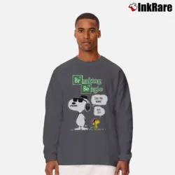 Men’s Breaking Beagle Snoopy Long-Sleeve Shirt in charcoal | Sleek, Lightweight, Year-Round Wear