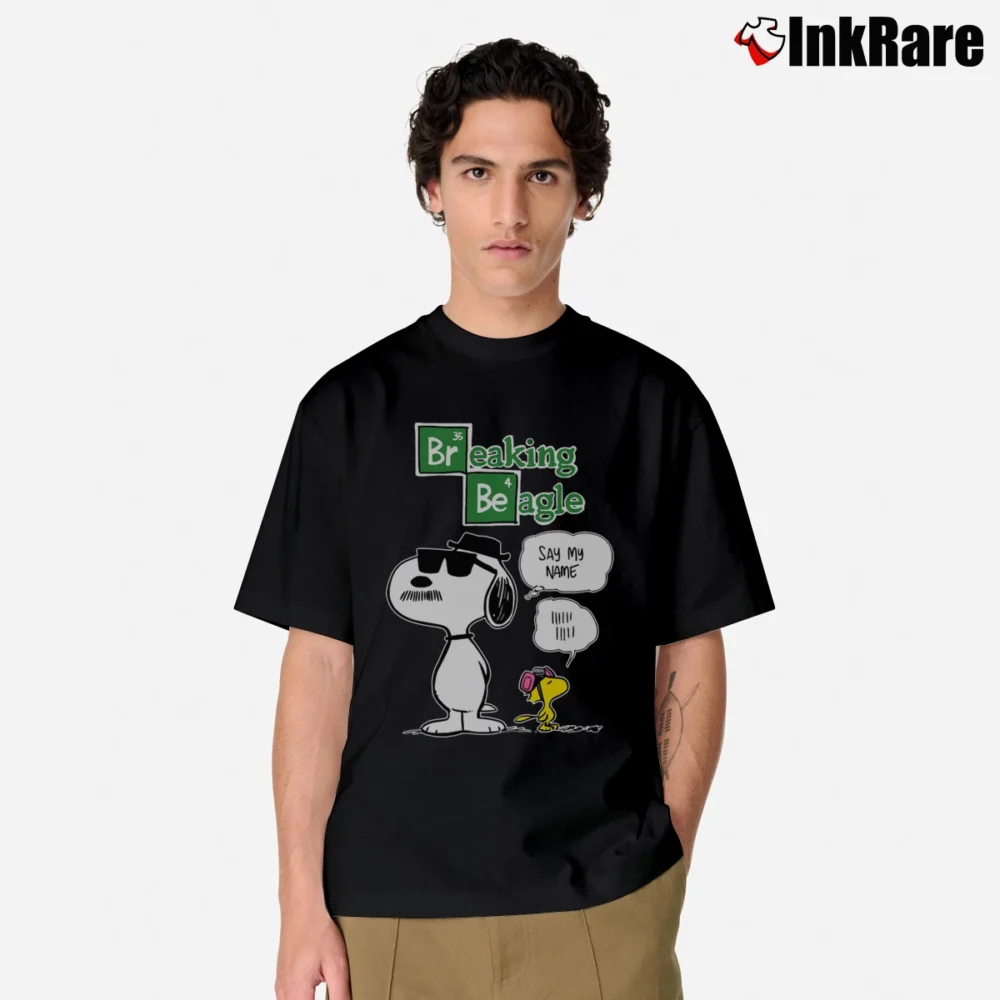 Men’s Breaking Beagle Snoopy Classic T-Shirt in black | Soft, Breathable Everyday Wear