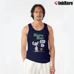 Men’s Breaking Beagle Snoopy Tank Top in navy | Breathable, Active-Friendly Design