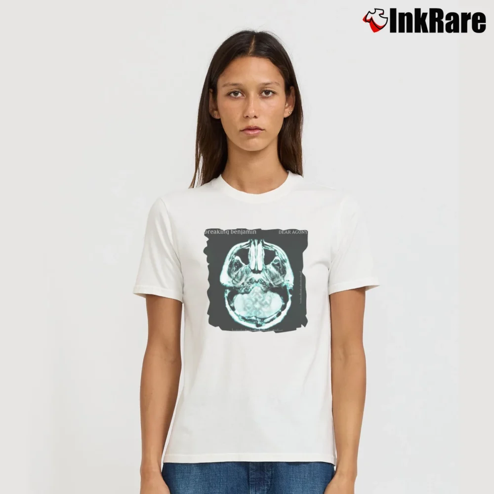 Women’s Breaking Benjamin Dear Agony T-Shirt in white | Soft, Flattering Fit