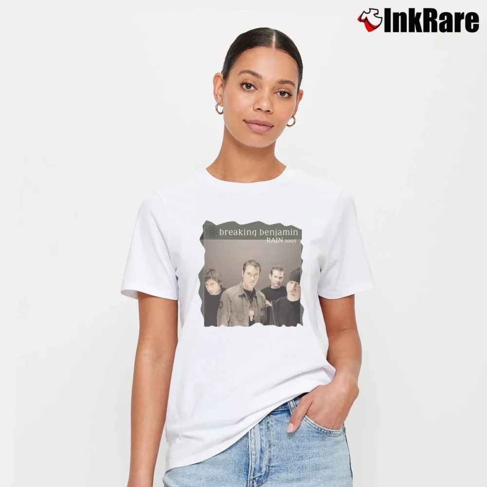 Women’s Breaking Benjamin Rain T-Shirt in white | Soft, Flattering Fit
