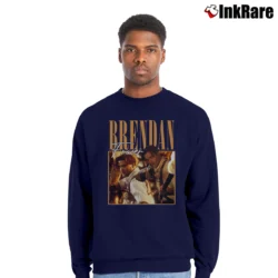 Men’s Brendan Fraser Bootleg Vintage Crewneck Sweatshirt in navy | Cozy Fabric, Clean Style