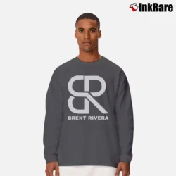 Men’s Brent Rivera Logo Birthday Gift Long-Sleeve Shirt in charcoal | Sleek, Lightweight, Year-Round Wear
