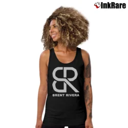 Women’s Brent Rivera Logo Birthday Gift Tank Top in black | Lightweight, Movement-Friendly