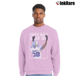 Men’s Brian Branch Flipping The Bird Crewneck Sweatshirt in light pink | Cozy Fabric, Clean Style