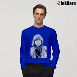 Men’s Brian Jones Rolling Stones Long-Sleeve Shirt in royal blue | Sleek, Lightweight, Year-Round Wear