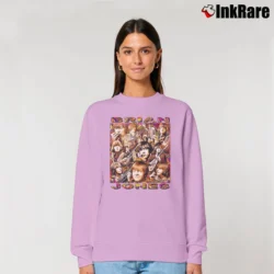 Women’s Brian Jones Rolling Stones Relaxed Sweatshirt in light pink | Soft, Laid-Back Vibe