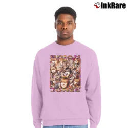 Men’s Brian Jones Rolling Stones Crewneck Sweatshirt in light pink | Cozy Fabric, Clean Style