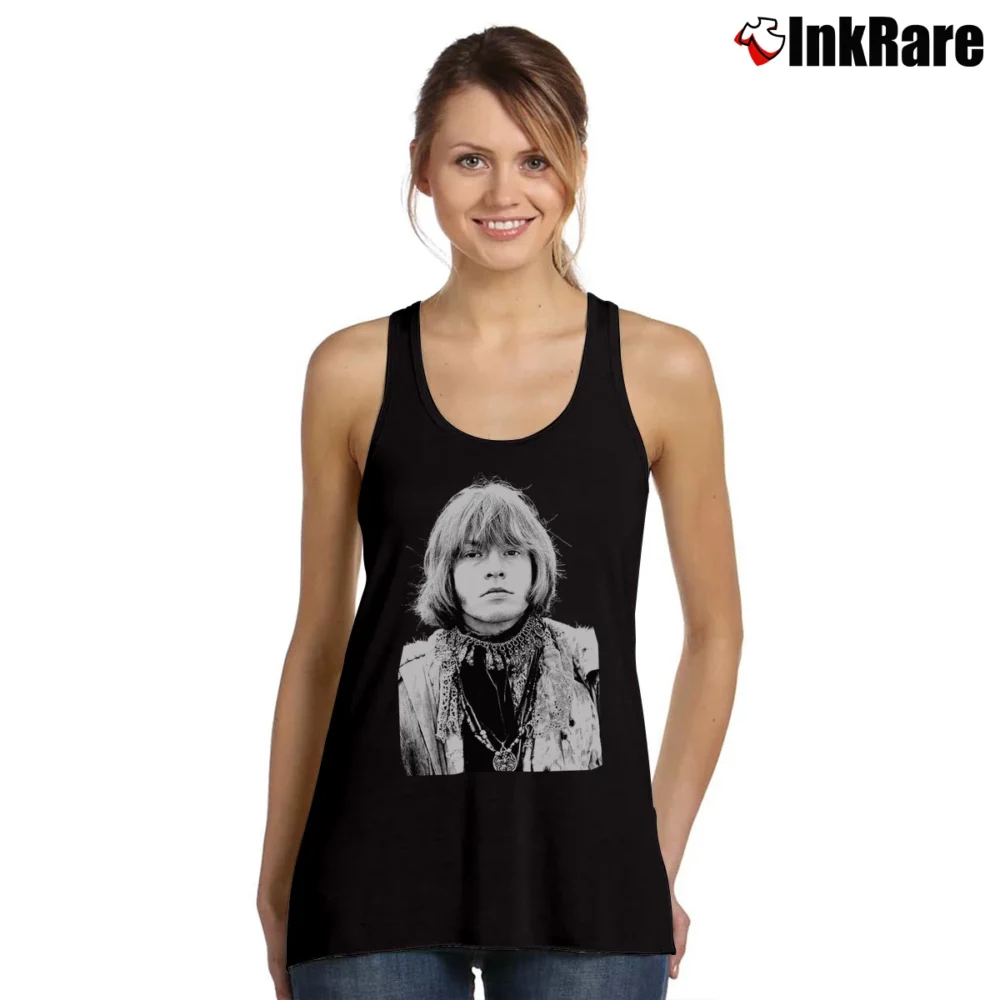 Women’s Brian Jones Rolling Stones Tank Top in black | Lightweight, Movement-Friendly