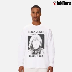 Men’s Brian Jones The Rolling Stones 1942 1969 for Music Fans Long-Sleeve Shirt in white | Sleek, Lightweight, Year-Round Wear