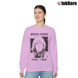 Women’s Brian Jones The Rolling Stones 1942 1969 for Music Fans Relaxed Sweatshirt in light pink | Soft, Laid-Back Vibe