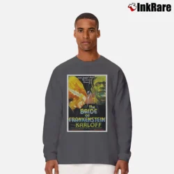 Men’s Bride Of Frankenstein 1935 Poster Long-Sleeve Shirt in charcoal | Sleek, Lightweight, Year-Round Wear
