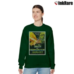 Women’s Bride Of Frankenstein 1935 Poster Relaxed Sweatshirt in forest green | Soft, Laid-Back Vibe