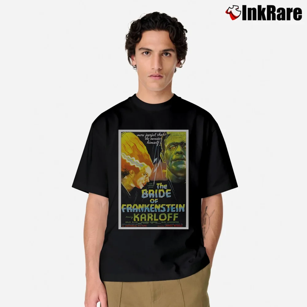 Men’s Bride Of Frankenstein 1935 Poster Classic T-Shirt in black | Soft, Breathable Everyday Wear